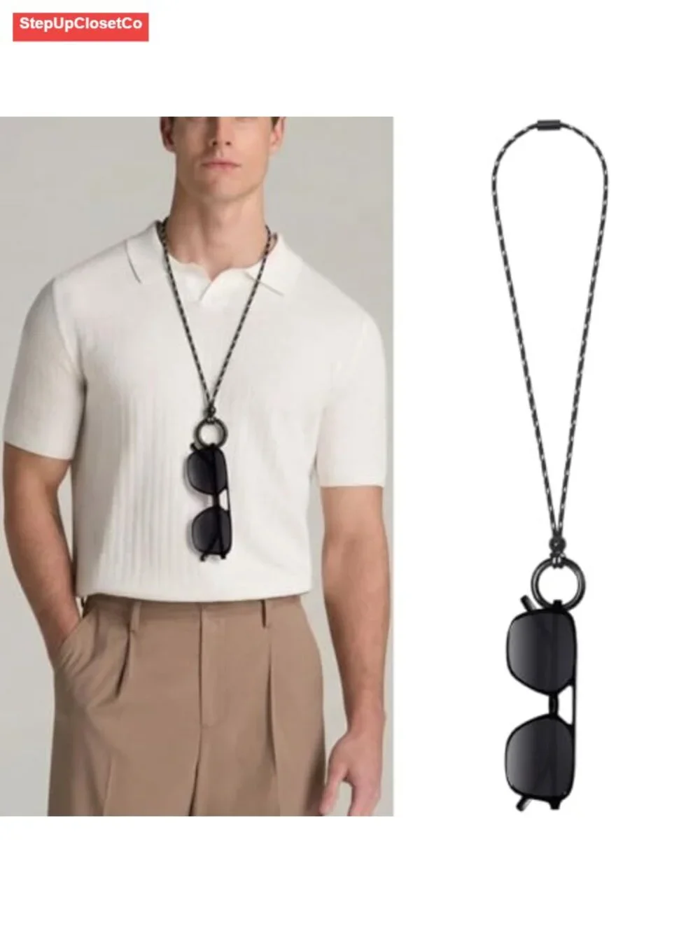 Eyeglass Holder Necklace Glasses Lanyard Adjustable Nylon Strap Chain Reading